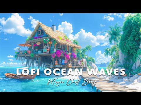Lofi Chill Beats from a Japanese Shore 🌸 Peaceful Lofi Ocean Waves for Study and Stress Relief