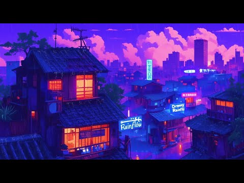 Midnight In Tokyo Town 🏯 1980s & 90s Lofi Hip Hop Beats & Japanese Town Ambience 💿 Lofi Rain