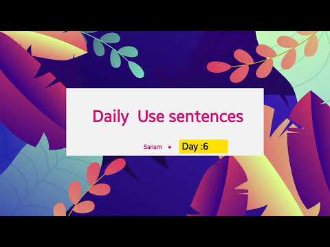 अंग्रेजी बोलना सीखें#Daily Use English sentences with    اردو/  हिंदी translation.#Day  7