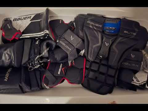 Cleaning goalie gear 😄