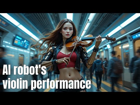 An AI robot's violin performance