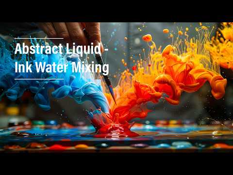 Abstract Liquids 14 - ink water mixing - calming relaxing music - abstract colors