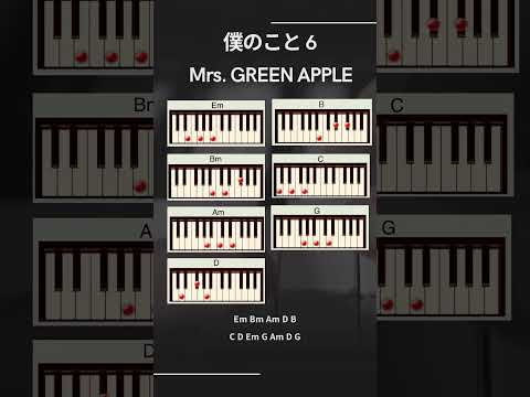 僕のこと6/ Mrs. GREEN APPLE #ピアノ#piano #ピアノコード #自由なピアノタイム #僕のこと  #mrsgreenapple