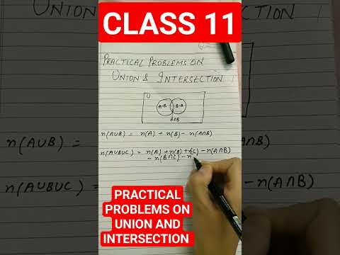 #chapter1 #sets #practical #Problem #union #intersection #staytunedwithus