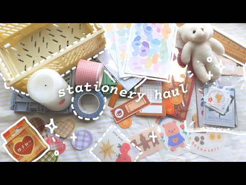 stationery haul 🎞️🌷📦 ft. Stationery Pal | soft music and unpacking sounds