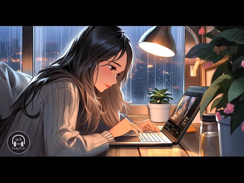 Chill Lofi Vibes 📚 Relaxing study music with night work space ambience ~ Lofi radio | Chillhop mix