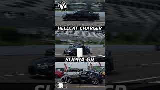 Toyota Supra GR vs Dodge Hellcat Charger: Neck to Neck Race Battle #dragracing