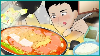 퇴근 후 혼밥러 - 햄가득 부대찌개 편