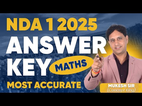 NDA 1 2025 Maths Paper Solution | NDA 1 2025 Maths Answerkey | NDA 1 2025 Maths Cuttoff & Analysis