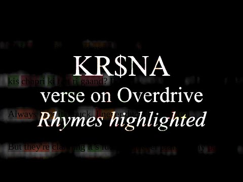 KR$NA - Overdrive | Rhymes highlighted