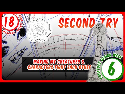 Action-Packed Panel: Drawing Creatures in A Manga Styled Battle!