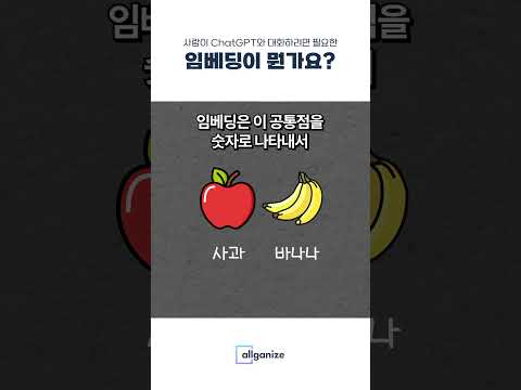사람이 ChatGPT랑 대화하려면 필요한 임베딩이란 뭔가요? #임베딩 #embedding #LLM