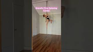 Lyrical Flow Spinning Pole Dance Combo- Graceful Movements on the Pole #spinningpole #shorts