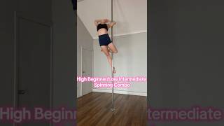 Pretty Spinning Pole Combo- High Beginner or Intermediate Spin Pole #spinningpole #shorts