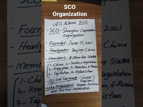 SCO || Shanghai Cooperation Organization || CSS Exam || Study Corner