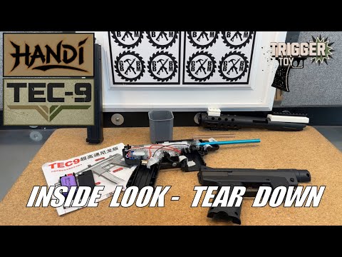Inside Look - Tear Down of Handi Tec-9 (TOY!) Gel Ball Blaster - Trigger  Toys