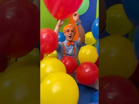 Pop the Balloon 🎈⏰! Color Balloon Challenge! #blippi #shorts