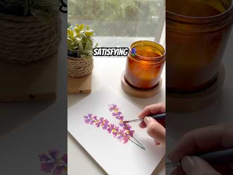 DROP and PAINT🌸| WATERCOLOUR florals #floralpainting #watercolorpainting #shorts