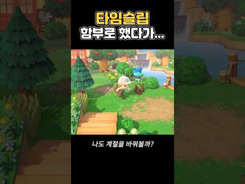 모동숲에서 타입슬립 함부로 했다가 생긴 일
