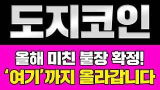 [도지코인 코인전망] ‼️긴급속보‼️ 올해 미친 불장 확정! '여기'까지 올라갑니다