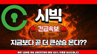 [시빅코인]🔴긴급정보🔴지금보다 더 큰 상승 온다 ??🔴#시빅코인 #시빅 #시빅전망 #시빅목표가 #시빅코인전망 #코인불장 #코인 #알트코인