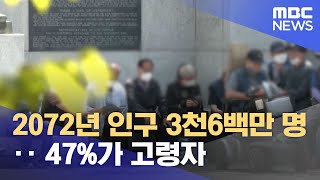 2072년 인구 3천6백만 명‥ 47%가 고령자 (2024.09.23/12MBC뉴스)