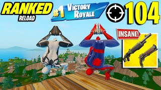 104 ELIMINATION Duo Squad "Ranked RELOAD” Gameplay Wins (Fortnite Chapter 6 PS4 Controller)