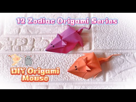 DIY Origami Mouse🐭| 12 Zodiac Origami Series | 简单易学的老鼠折纸｜十二生肖