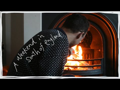 VLOG/ Winter life in a small British village as a Japanese, Fireplace, Cinnamon rolls, Knitting