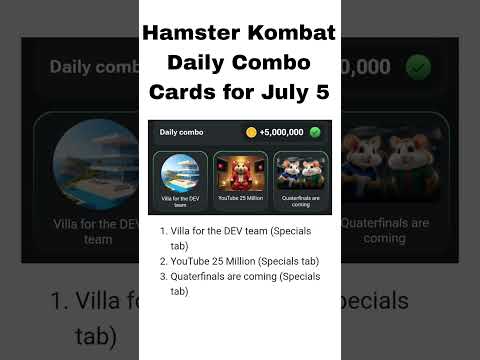 Hamster Kombat Daily Combo Cards for July 5