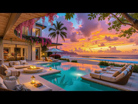 Sweet Bossa Nova Jazz on the Beachside Balcony at Sunset - Enjoy a Peaceful Moment with Poetic Jazz