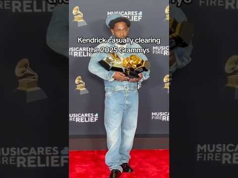 Kendrick Lamar sweeps the GRAMMYS w/ 5 wins 😳🔥 #music #love #shorts #live #rap #funny #live #art