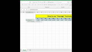 Excel Average Rule #exceltips #excelbasics #excel #excelforbeginners #excelformula #excelfunctions