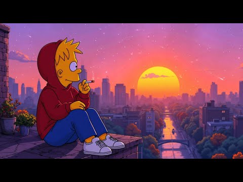 quiet downtown sunset chill 🌆 lofi hip hop ~ soft jazz / chill smoky