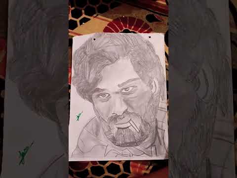 Pushpa drawing Allu Arjun#art #drawing #sketch