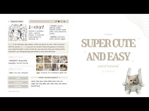 super cute & easy carrd tutorial!　⁺　© ikisschris