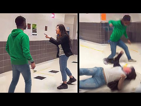 Karen HARASSES Him Then Gets KNOCKED OUT COLD!