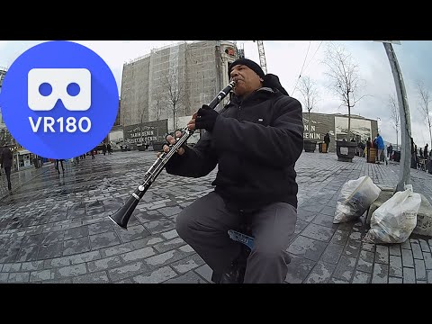 VR180 - Old Turkish Man Playing Clarinet