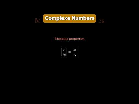 Complex Numbers properties #maths