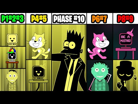 Phase 1 VS Phase 2 VS Phase 3 VS Phase 4 VS Phase 5 VS Phase 6-10 Comparison in Incredibox Mustard!