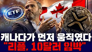 캐나다가 먼저 움직였다…"리플, 10달러 임박"