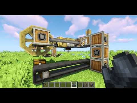 Self Powered Iron Sheet Factory Using Create Mod