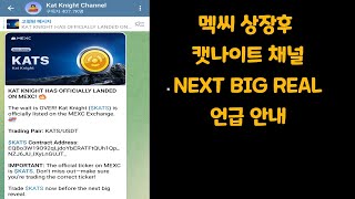 멕씨 상장 이후 큰거 또 옵니다     캣나이트 KAT KNIGHT 채널 NEXT BIG REVEAL 언급