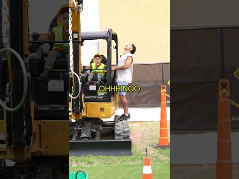 Teaching My Son How To Use An Excavator...🙈 #shorts