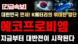 [에코프로비엠 주가전망] K-배터리의 위대한 결단! 대한민국 만세! 지금부터 대반전이 시작된다