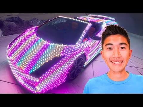 I Made The World's Brightest Car! (100,000 LED's on a Lambo)