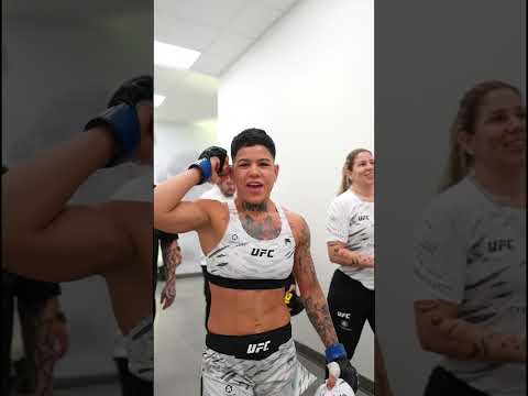 O recado da Denise Gomes após mais um nocaute! 🗣️ #UFCVegas106