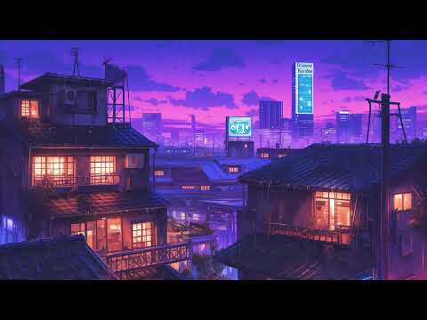 Rainy Lo-Fi Nights 💿 Chill Lofi Hip Hop Beats & Japanese Town Ambience ☔
