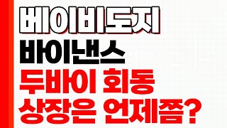 [베이비도지] 두바이에서 바이낸스와 회동! , 정식 상장 멀지 않았습니다.