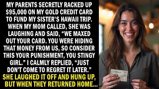 My parents spent $95K on my gold credit card for my sister's Hawaii trip, but when they returned...